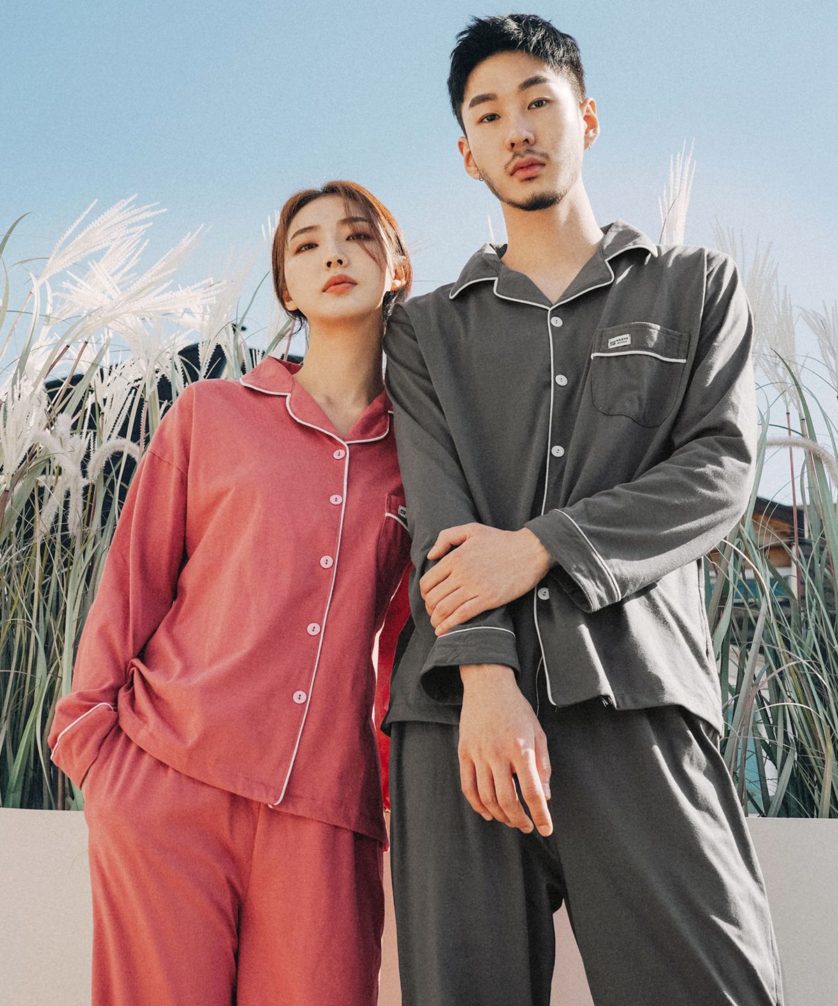 파란(PALAN) 데일리심플 잠옷 세트 홈웨어 커플 파자마