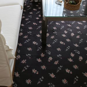 리브 빈티지 무드 패턴 인테리어 단모 러그