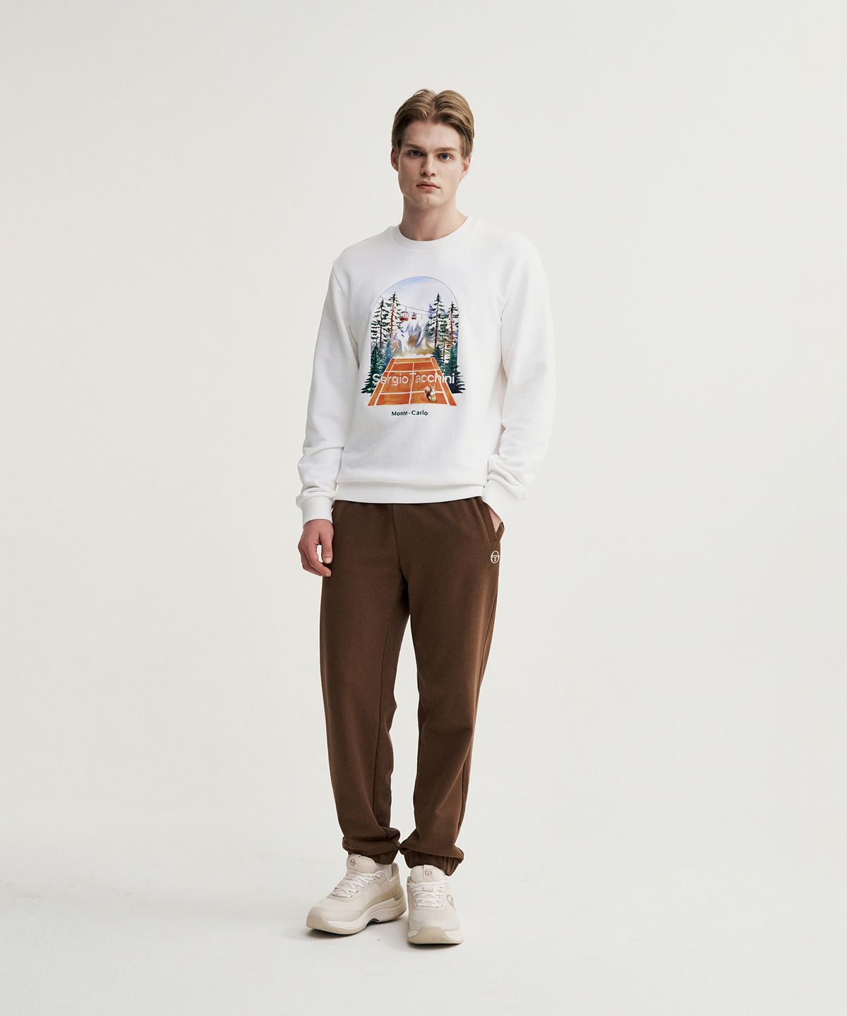 세르지오 타키니(SERGIO TACCHINI) U MC 아트웍 맨투맨 (White)