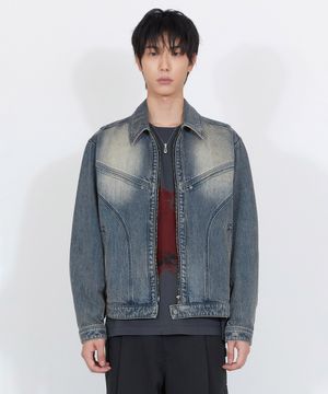 듀얼 라인 데님 블루종 블루 IEJU4F211B2