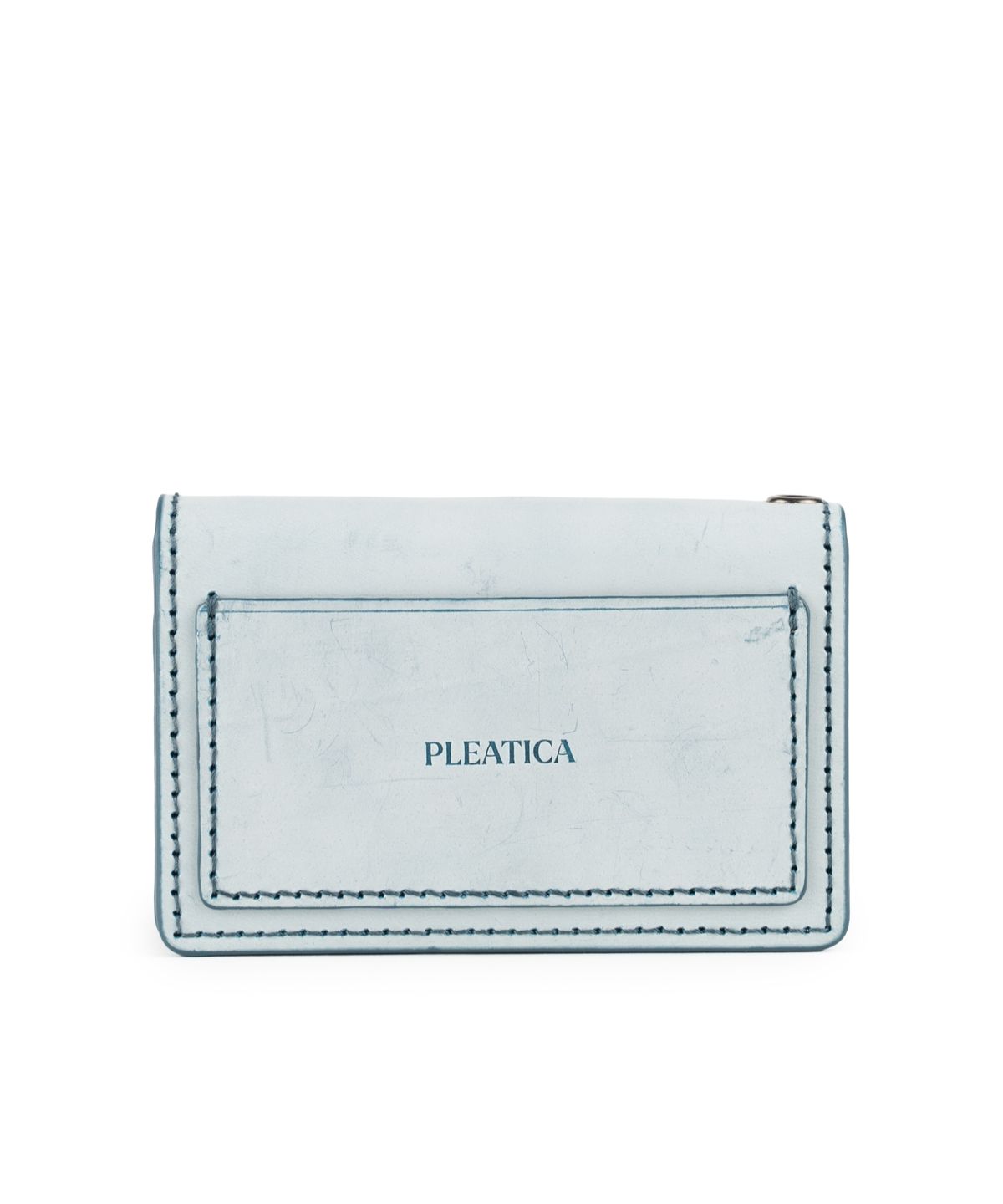 플리티카(PLEATICA) 리멤버 카드명함지갑 화이트블루 / 이태리 베지터블가죽