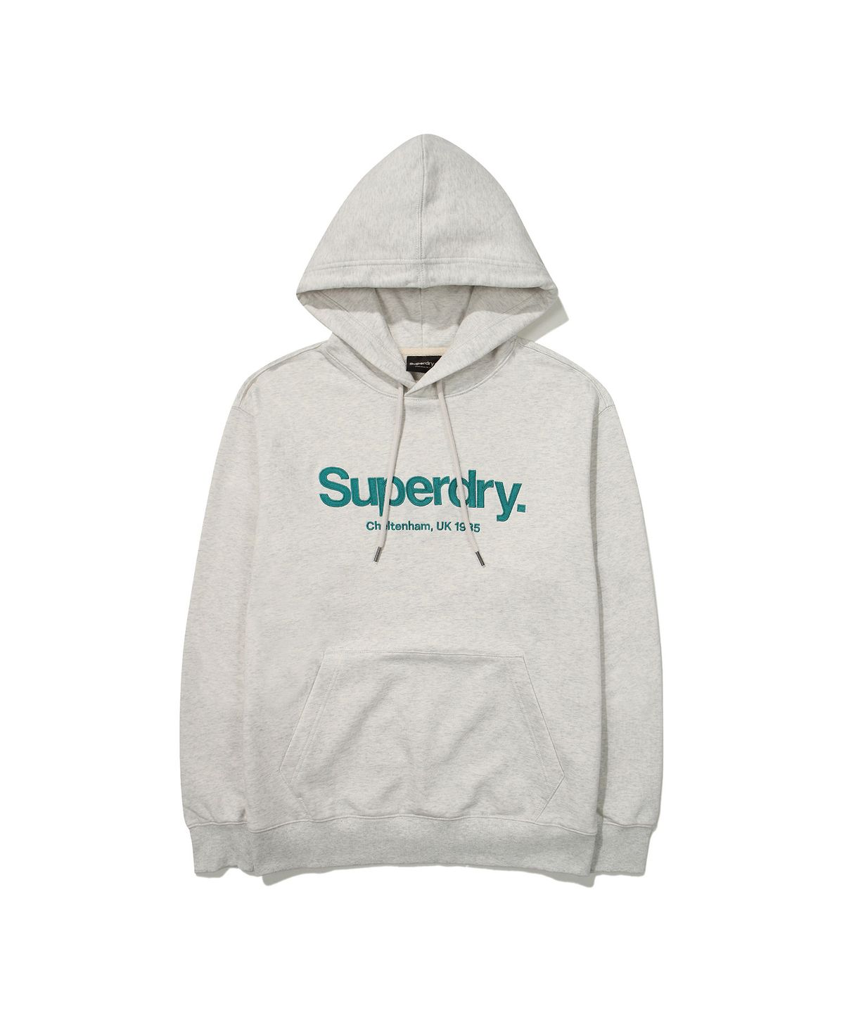 슈퍼드라이(SUPERDRY) 코어 빅 로고 후드티셔츠 라이트 그레이