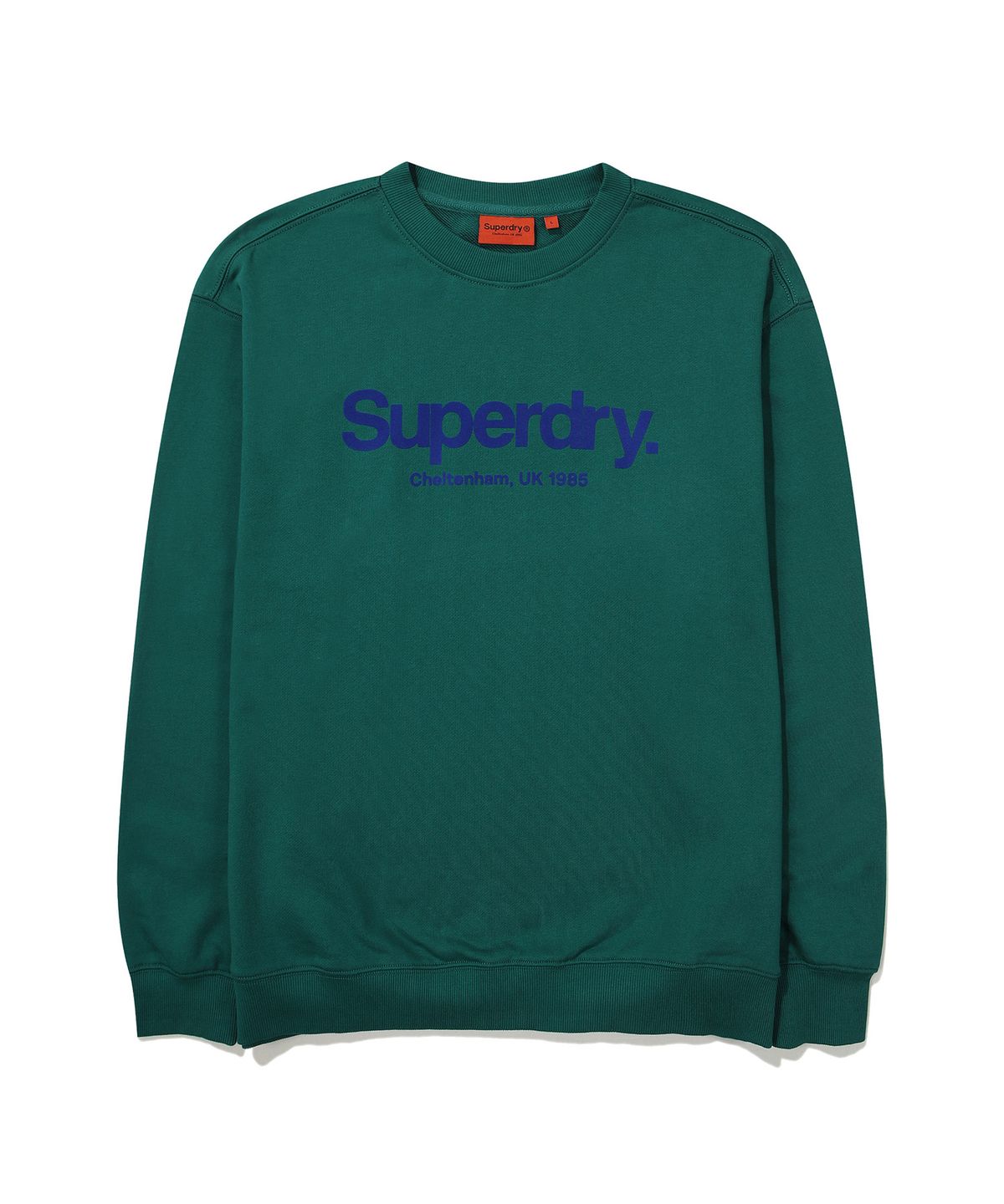 슈퍼드라이(SUPERDRY) 코어 빅 로고 맨투맨 그린