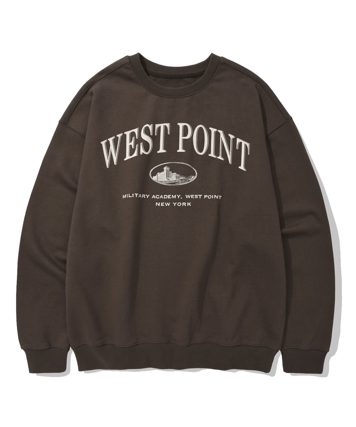 카네이테이(KANEITEI) WEST POINT ARCH CREWNECK (BROWN)