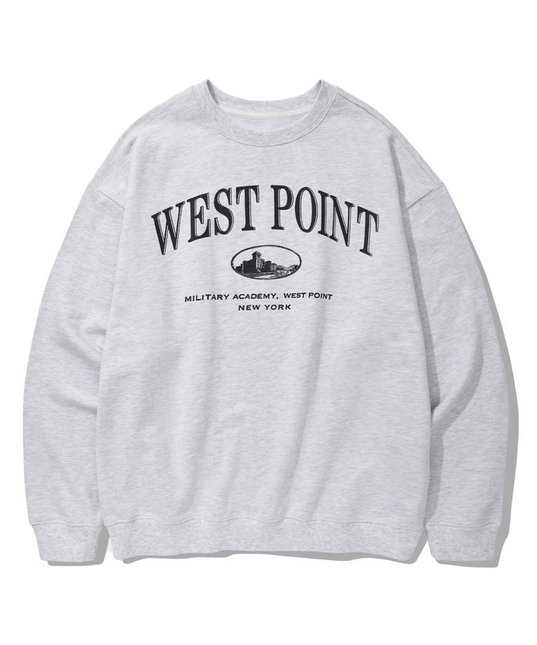 WEST POINT ARCH CREWNECK (MELANGE GRAY)