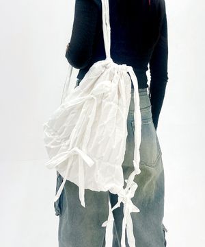 덤블도트 리본 셔링 스트링 백팩 (짐쌕)