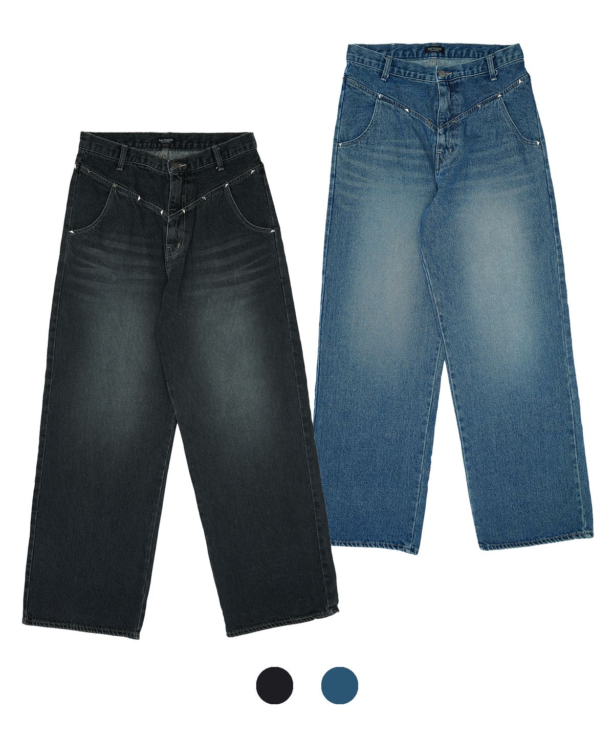 타투드 데님(TATTOO'D DENIM) 힙스타 루즈 팬츠