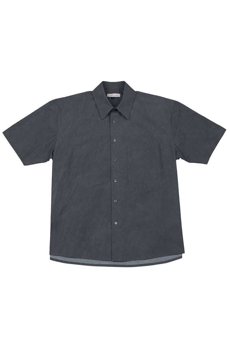 Rocky surface cotton Half shirts (cement green)