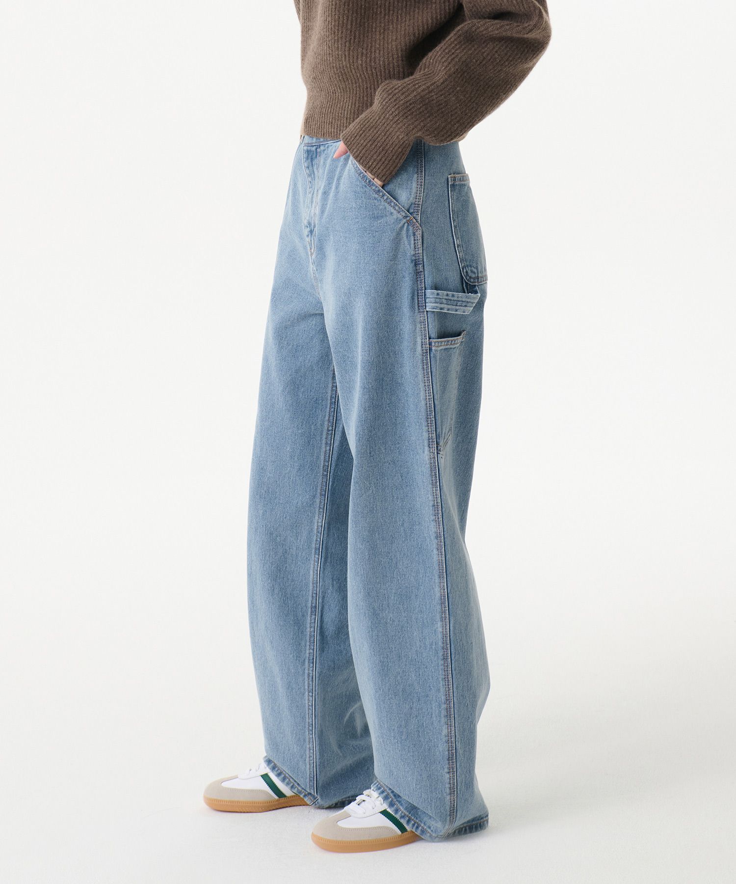 ★MUSINSA STANDARD★ Denim Wide Carpenter Pants Deep Indigo MUSINSA | MUSINSA STANDARD Denim wide carpenter pants [deep