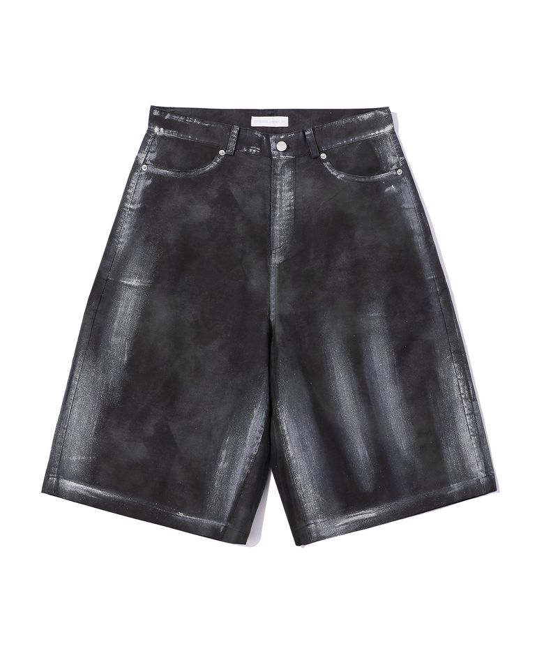 HAND PAINTING DYEING BERMUDA PANTS_MIX PURPLE