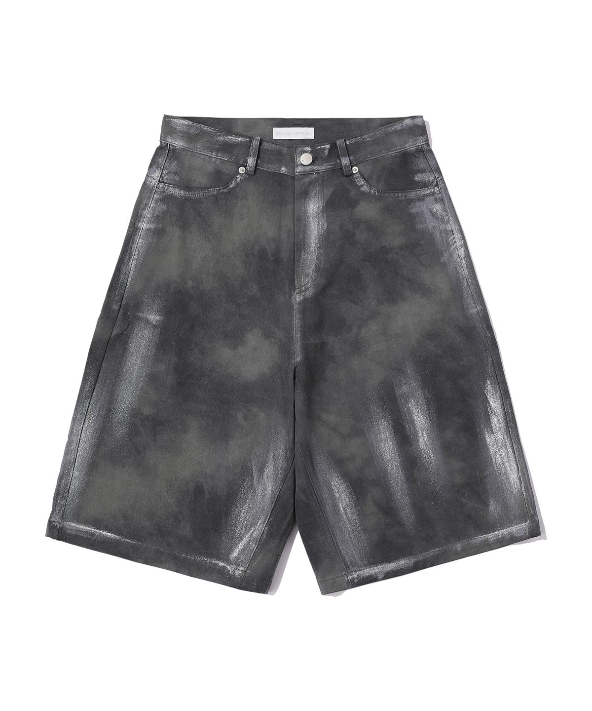 에피소드 언타이틀(EPISODE UNTITLED) HAND PAINTING DYEING BERMUDA PANTS_MIX KHAKI