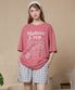 말티즈 크루 라인 그래픽 반팔티셔츠 더스트핑크