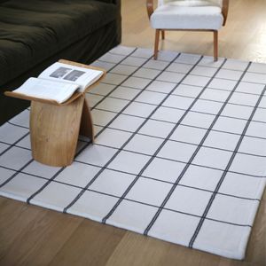 벨라 블랙 그리드  거실 카페트