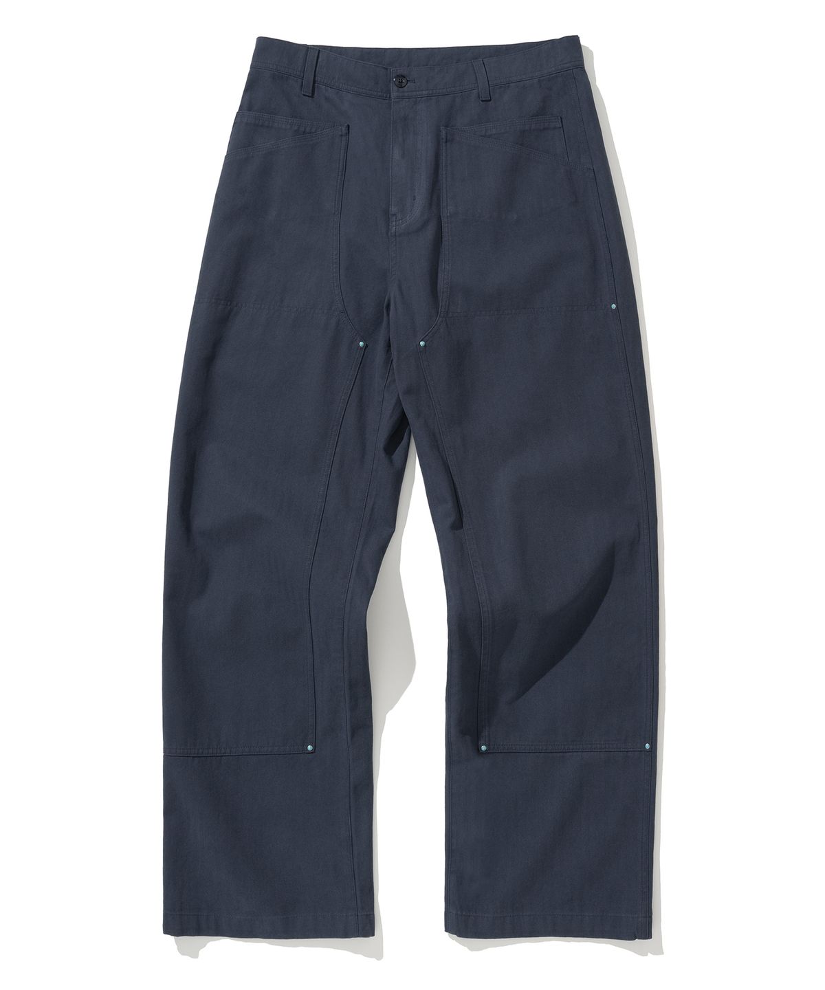 유니폼브릿지(UNIFORM BRIDGE) double knee stud pants navy