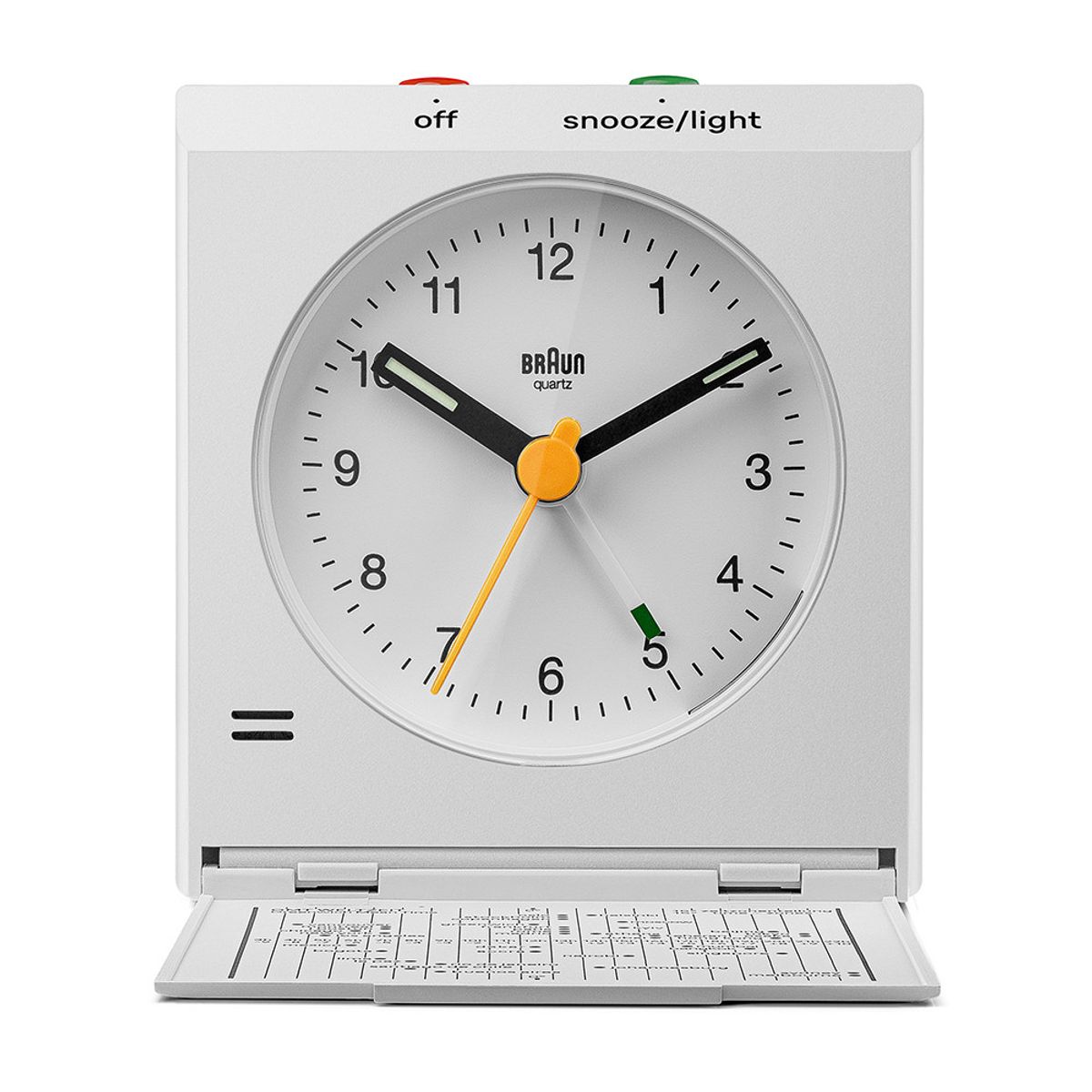 브라운(BRAUN) BC05 무소음 여행용 탁상 알람시계