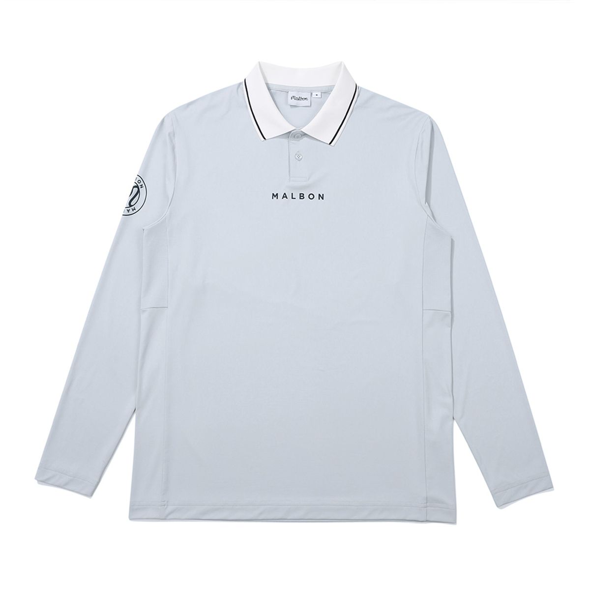 말본 골프(MALBON GOLF) M 메쉬 믹스 롱 슬리브 티셔츠 LIGHT GRAY (MAN)