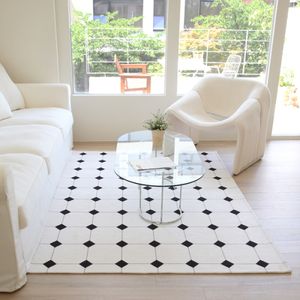 모던 클래식 체크 셔닐 사계절 러그
