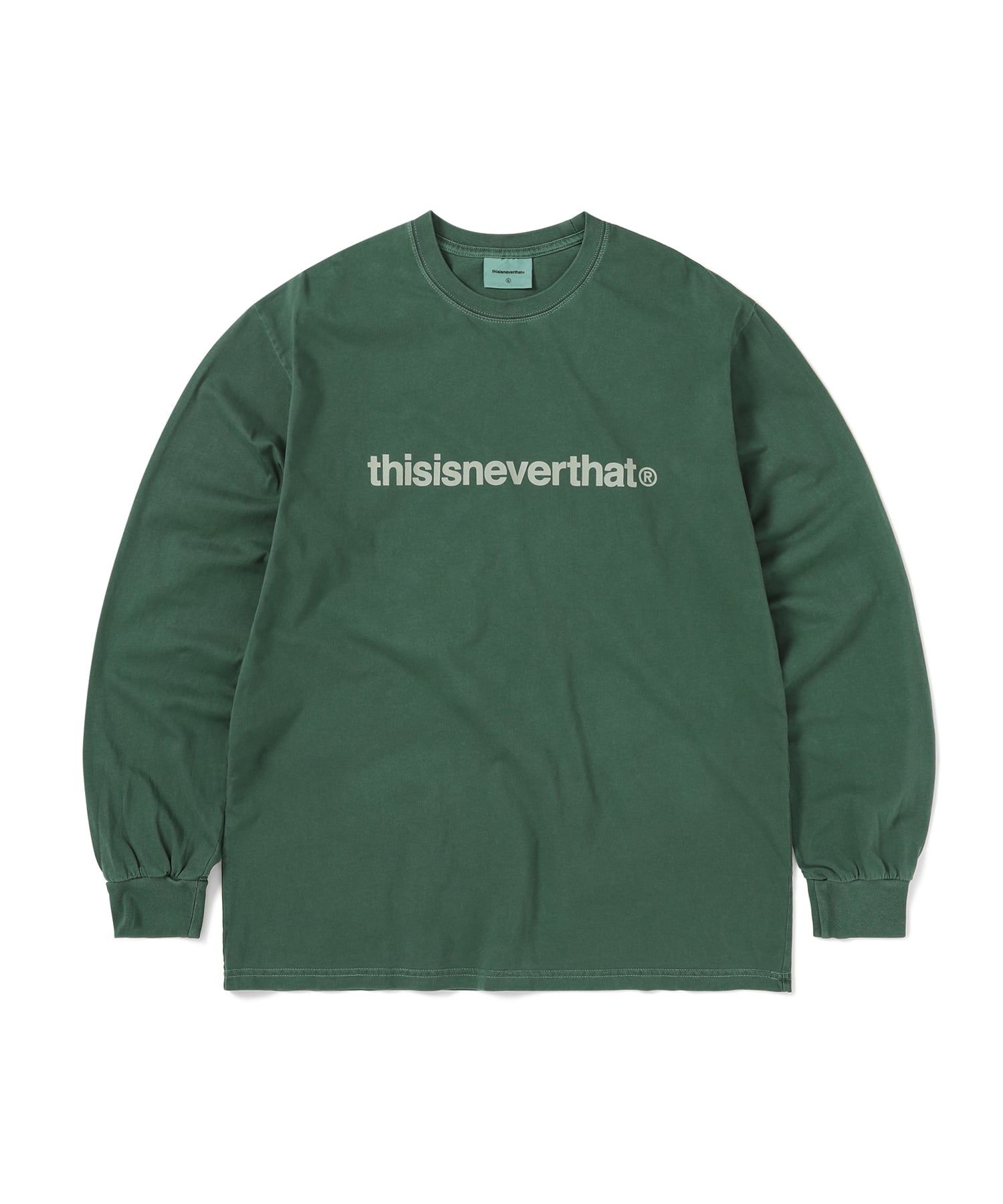 【THISISNEVERTHAT】T-Logo L/S Tee Light Navy thisisneverthat cotton longsleeve top T-Logo L/S Tee navy