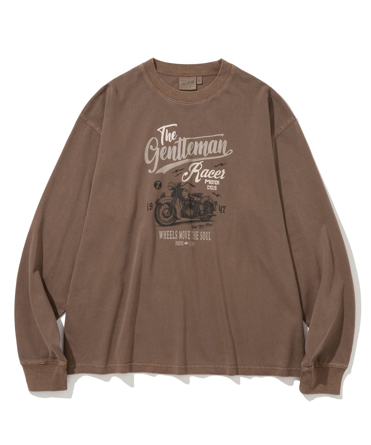 유니폼브릿지(UNIFORM BRIDGE) bike l/s tee pigment brown