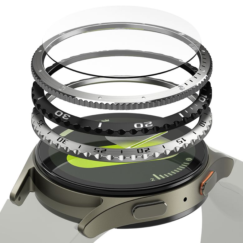 갤럭시워치7 베젤링 스타일링 케이스 40mm 44mm 강화유리 필름 콤보