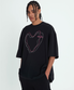 라인 드로잉 티셔츠 블랙