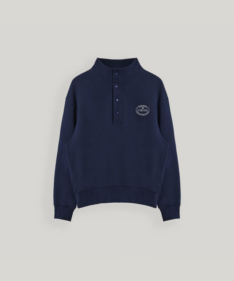 반오픈 집업 스웻셔츠 (Navy)