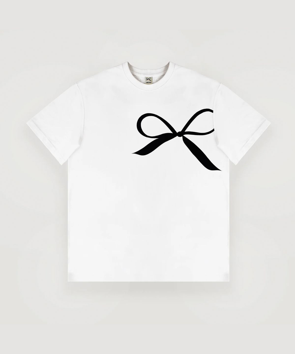 유베이지(UBEIGE) 리본 반팔 티셔츠 (White)