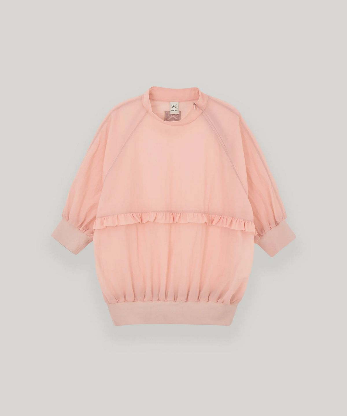 유베이지(UBEIGE) 러플 나일론 블라우스 (Pink)