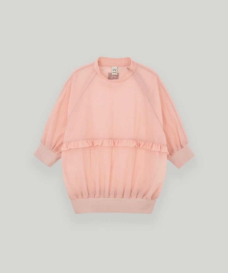 러플 나일론 블라우스 (Pink)