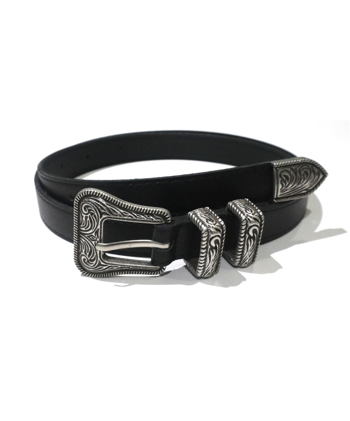 하우스 락 클럽(HOUSE ROCK CLUB) CONTRY ROCK WESTERN BELTS - BLACK