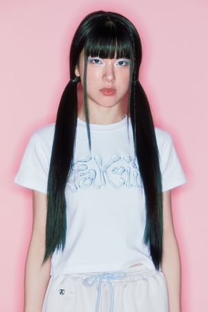 Fakiii Glossy Balloon T-Shirt_WHITE