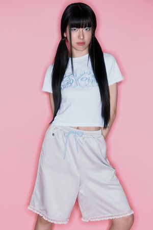 Classic Glossy Satin Sporty Pant_LIGHT GRAY