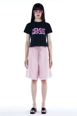 Classic Glossy Satin Sporty Pant_PINK