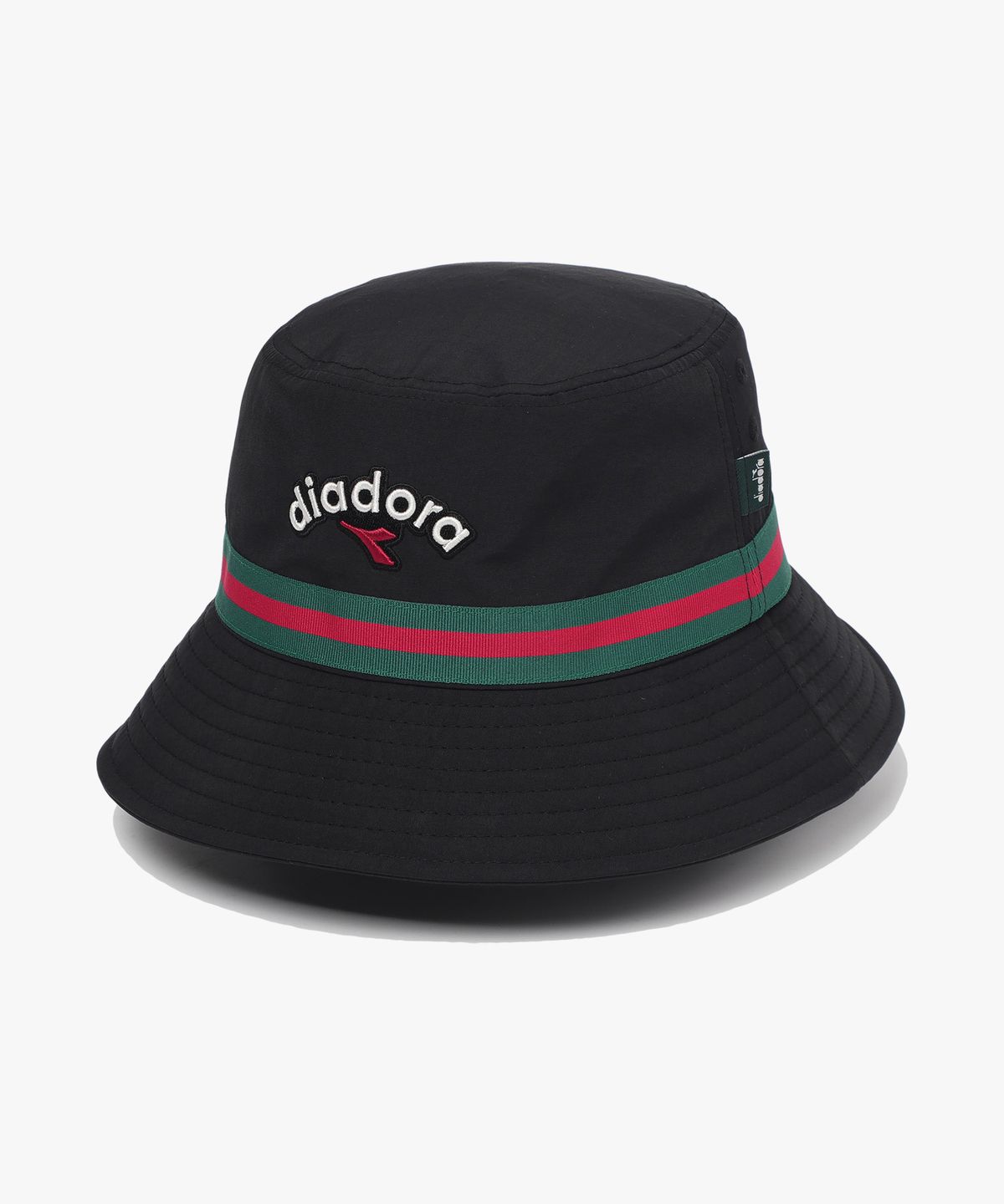디아도라(diadora) 우븐 스트라이프 버킷햇 BLACK