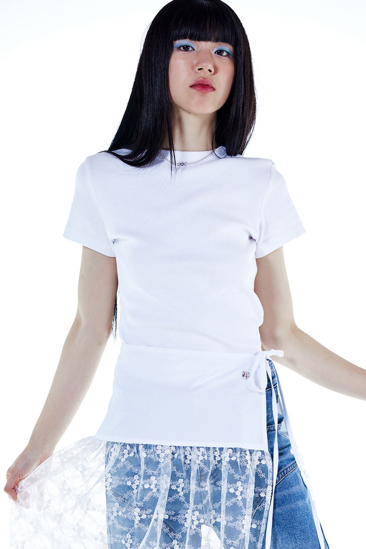 페이키(FAKIII) Fakiii Simple Logo T-Shirt_WHITE