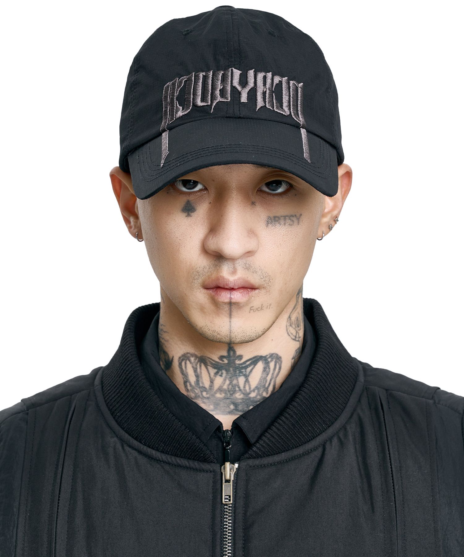 MUSINSA | AJOBYAJO Arch Logo Nylon Cap [BLACK]