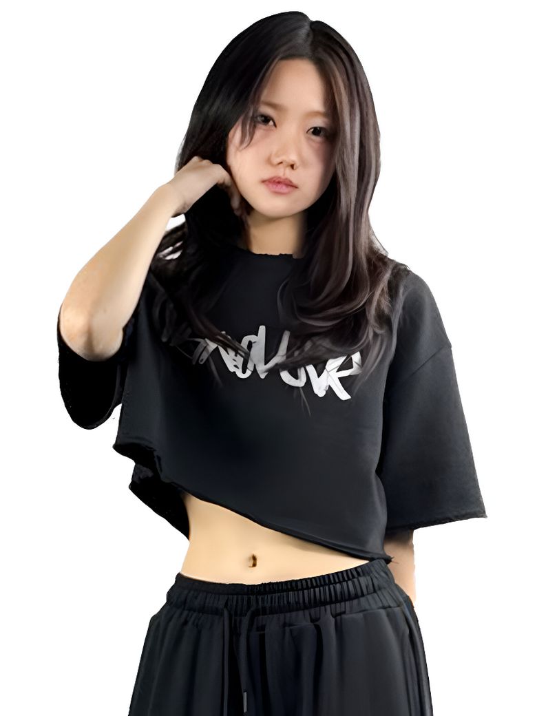 컷아웃 크롭 반팔맨투맨