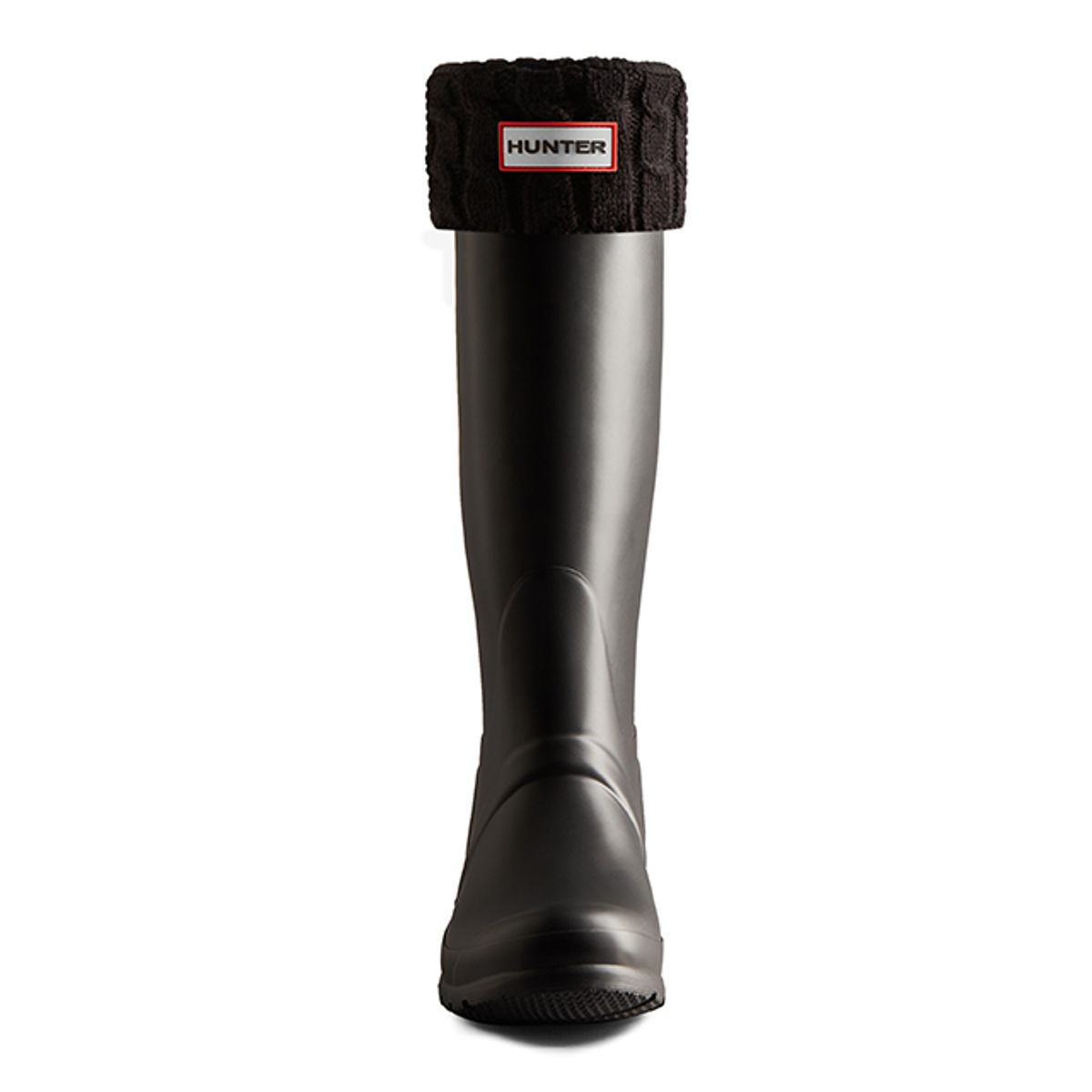 헌터(HUNTER) [UNISEX] 오리지날 6스티치 케이블 톨 부츠삭스 - 블랙 UAS3415RPYBLK