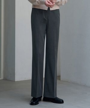 컴피 울 스트레이트 슬랙스 [CHARCOAL]