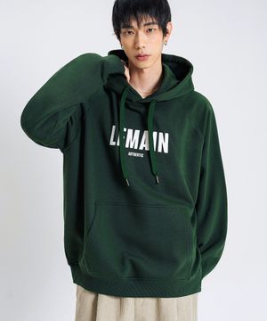 오버핏 시그니처 로고 후디 [그린]