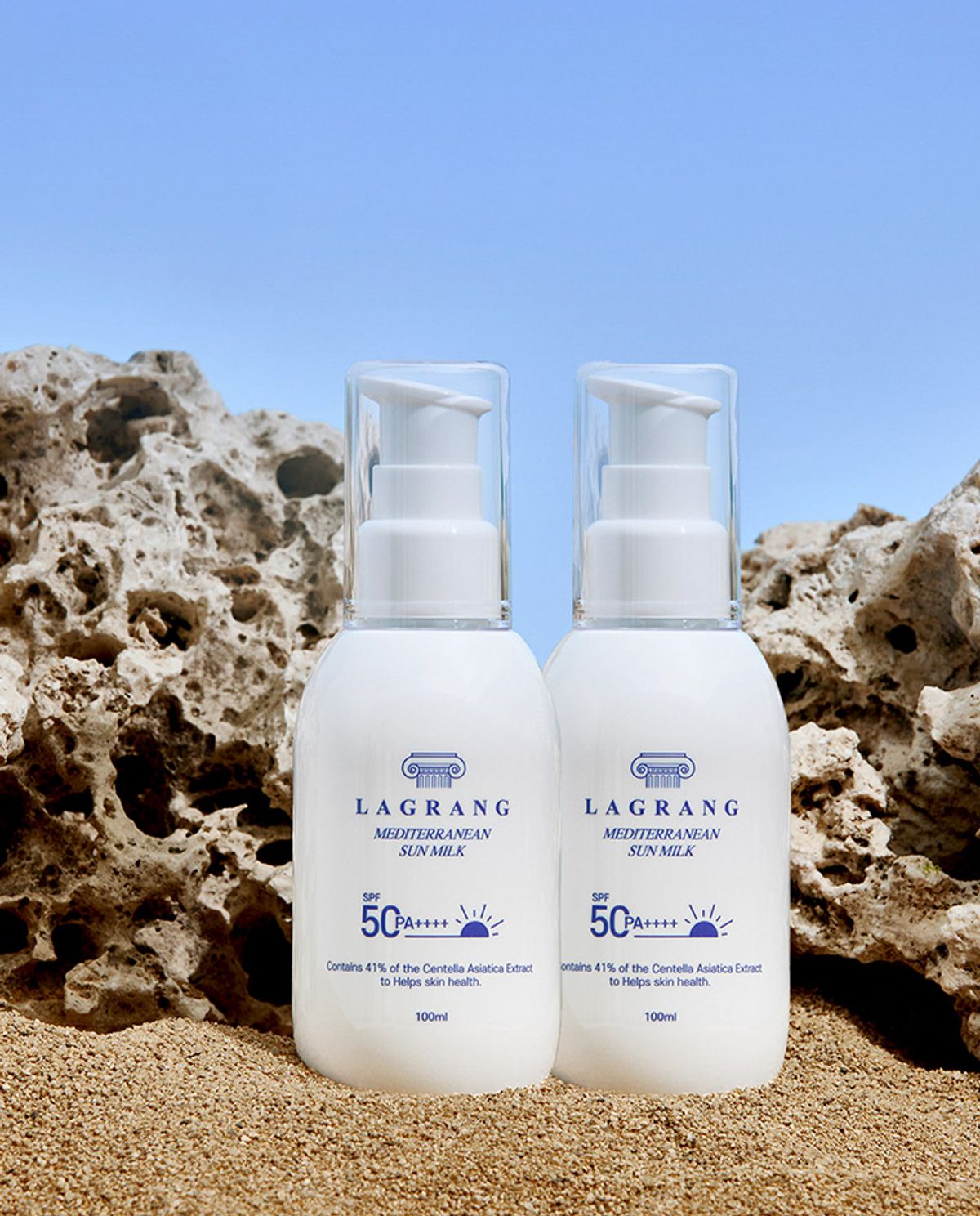라그랑(LAGRANG) [2pack] 저자극 무기자차 UV 선밀크 SPF50+/PA++++ 100ml