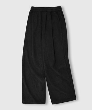 원턱 와이드 코듀로이 밴딩 팬츠 [블랙]