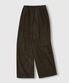 원턱 와이드 코듀로이 밴딩 팬츠 [브라운]