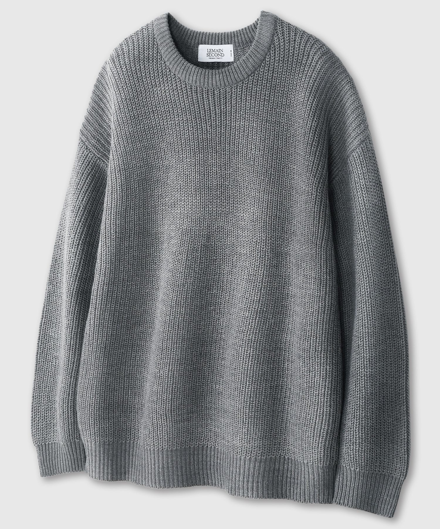 MUSINSA | LEMAIN SECOND Overfit volume washable crew neck
