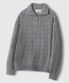 오버핏 볼륨 워셔블 하프집업 케이블 니트 [그레이]