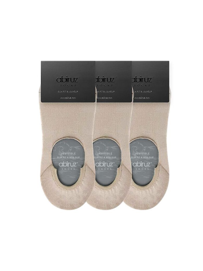 남성용 Cool Air-Skin 논슬립 페이크삭스 베이지 3 PACK