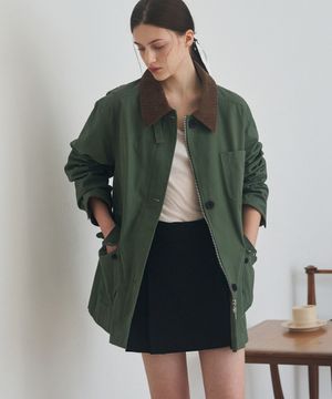 코튼 하프 워크 자켓 [KHAKI]