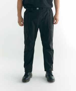 [빅사이즈]스티치 스트링 워크 팬츠 블랙