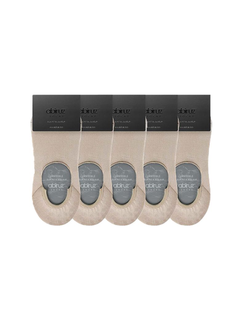 남성용 Cool Air-Skin 논슬립 페이크삭스 베이지 5 PACK