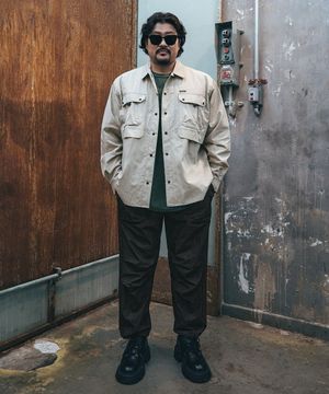 [빅사이즈]패러슈트 워크 셔츠 더스트